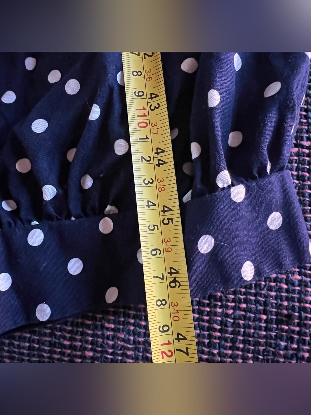 Vtg 90s Navy Polka Dot Sleeveless Jumpsuit Playsuit - Size Medium - Picture 7 of 7